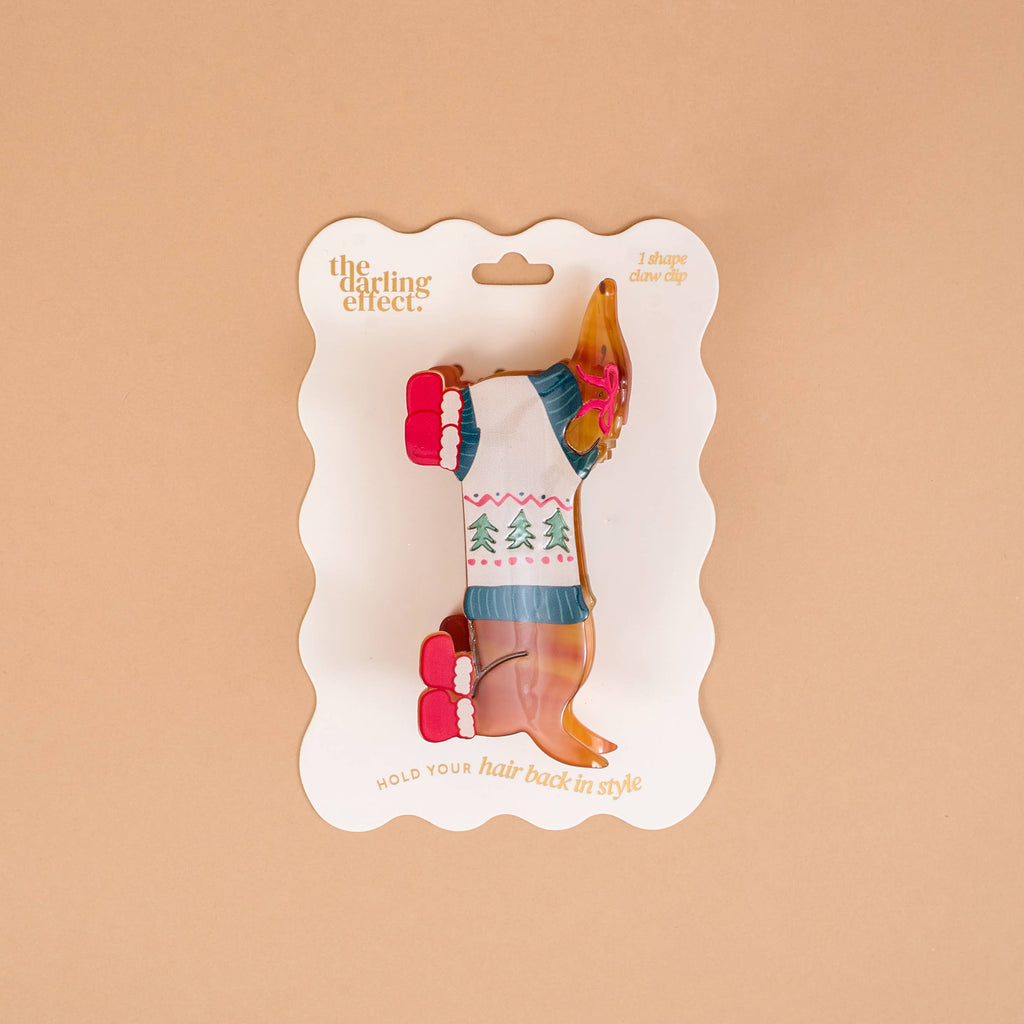 The Darling Effect - Shape Up Claw Clip-Dashing Dachshund