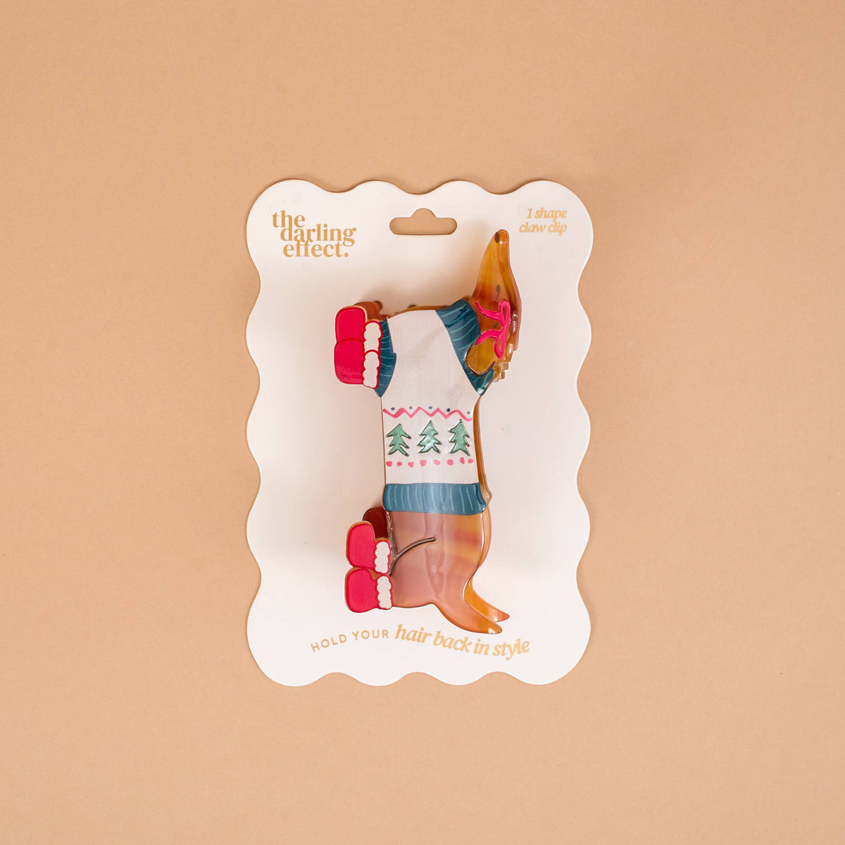 The Darling Effect - Shape Up Claw Clip-Dashing Dachshund
