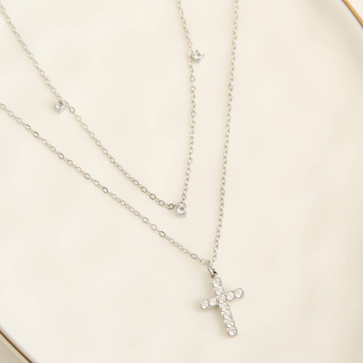 Howard's - Cross Necklace 15" Layer Waterproof Jewelry Narelle Pendant