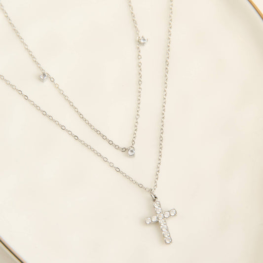 Howard's - Cross Necklace 15" Layer Waterproof Jewelry Narelle Pendant
