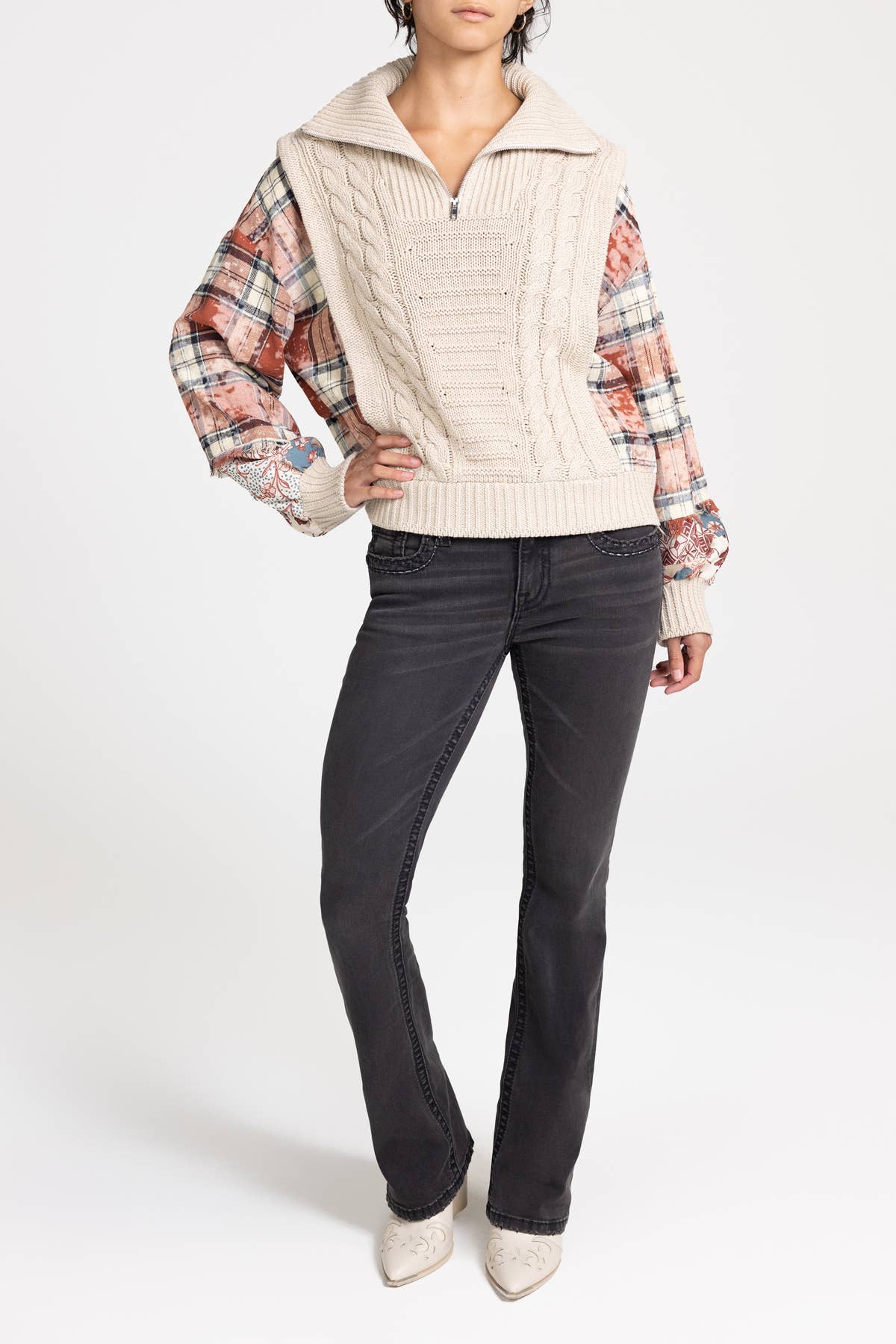 Miss Me- MIX MEDIA SWEATER