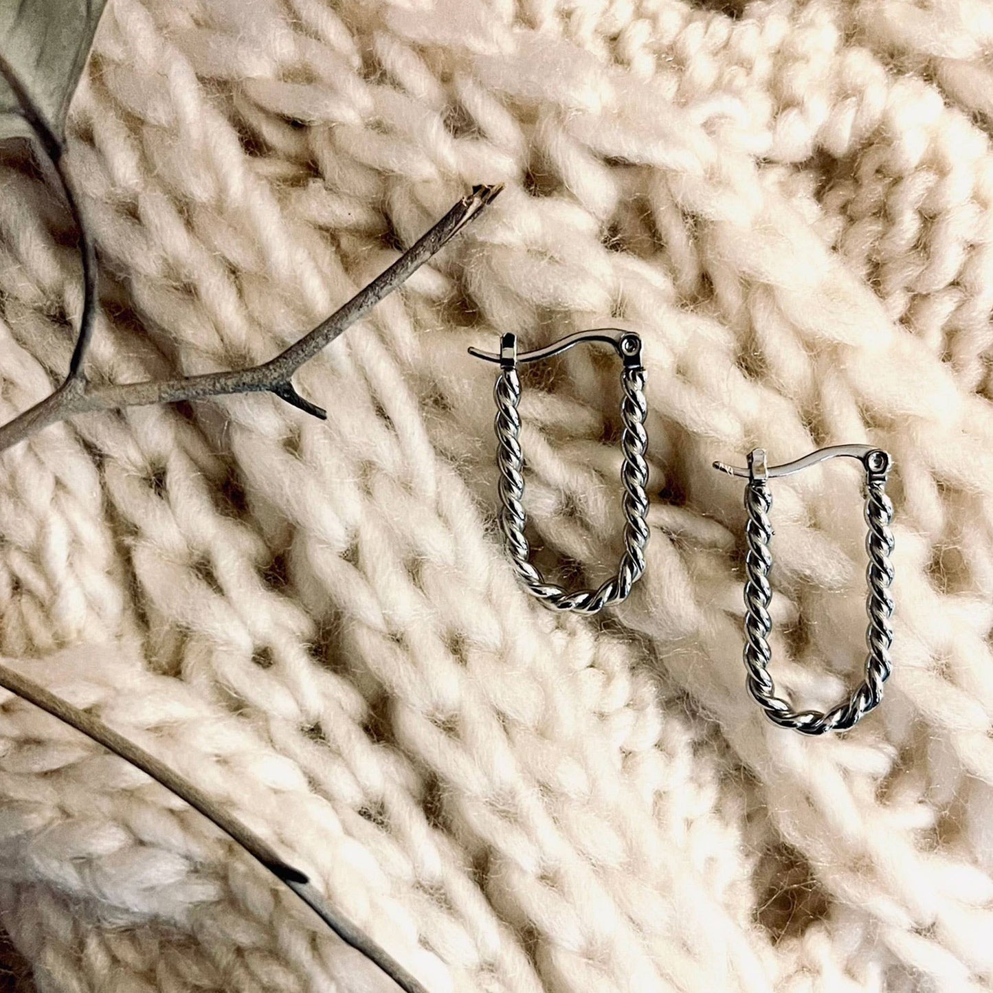 Howard's - Narelle Waterproof Twisted Hoop Earrings