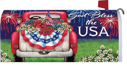 Large Mailbox Makeover-Patriotic Truck