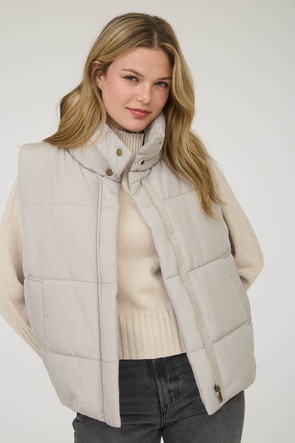 Misty SOLID ZIP UP PUFFER VEST