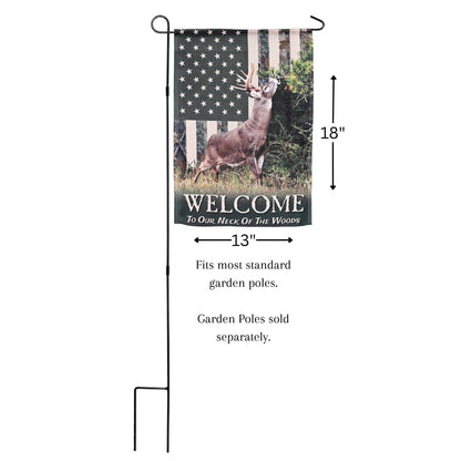 Magnolia - Flag Deer Camo Welcome 13x18