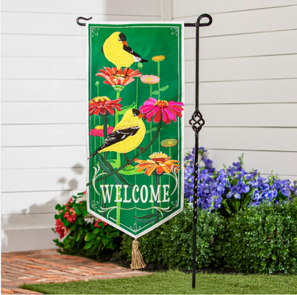 Finches and Flowers Everlasting Impression Textile Décor