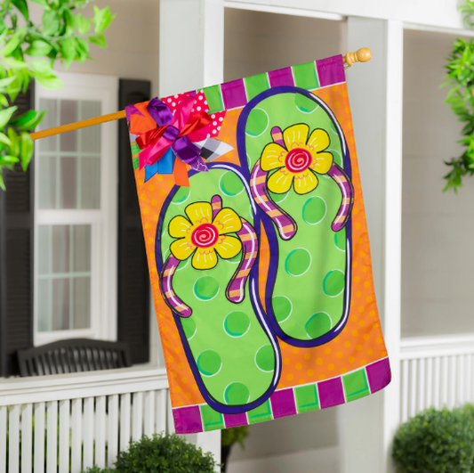 Flip Flop Summer Applique Flag