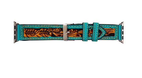 Myra Hand-tooled Leather Watchband