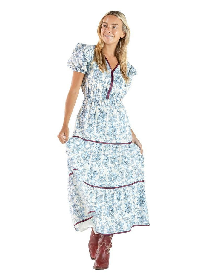 simply southern - Y-Neck Floral Dress