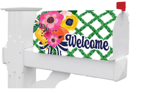 Floral Lattice Mailbox Cover