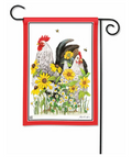 Flower Chickens Garden Flag