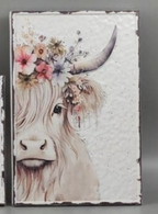 Highland Cow Metal Hanging Art