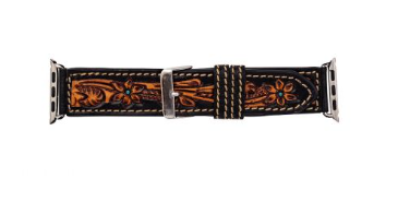 Myra Hand-tooled Leather Watchband