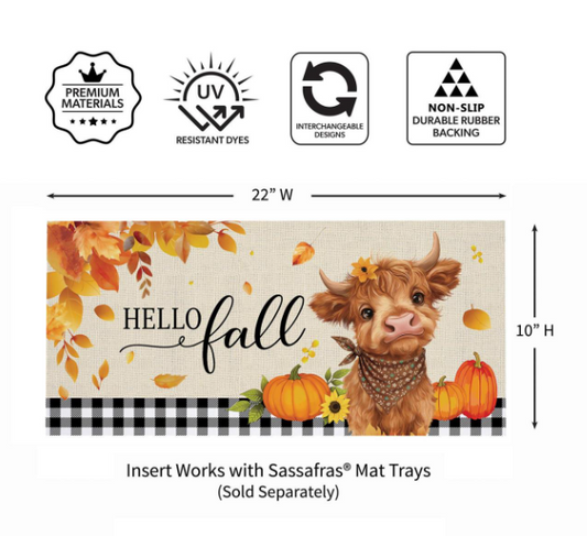 Frankie The Fall Highland Cow Sassafras Switch Mat