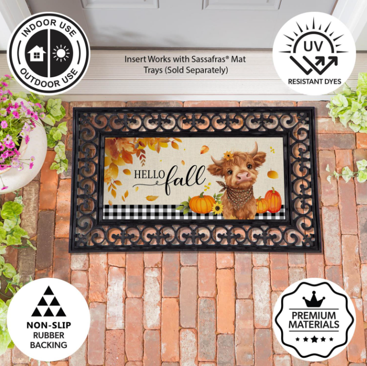 Frankie The Fall Highland Cow Sassafras Switch Mat
