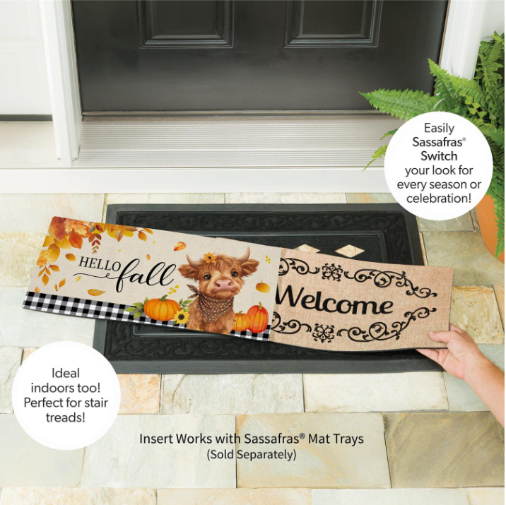 Frankie The Fall Highland Cow Sassafras Switch Mat
