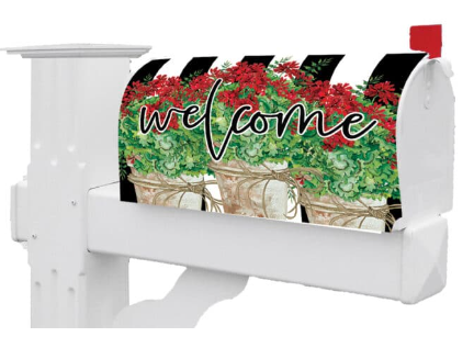 Geranium Bucket Mailbox Cover