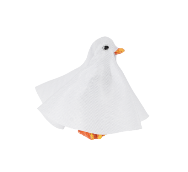 Ghoose-tly Greetings Goose Charms in a Basket