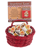 Gingerbread House Charms in a Basket