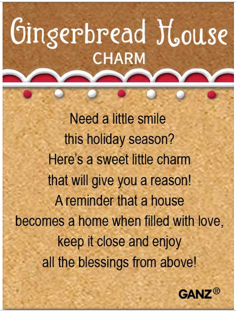 Gingerbread House Charms in a Basket