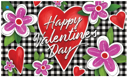 Gingham Valentine Floormat