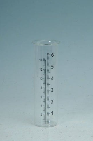 GLASS RAIN GAUGE 2-1/4D X 6 -3/4H