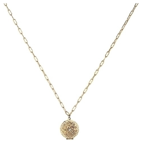 36"L HEART/ROUND LOCKET NECKLACE