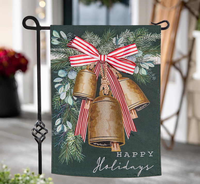 Golden Bells Applique Flag