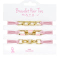 Pink Elastic Bracelet Hair Tie Yellow -HT46YP