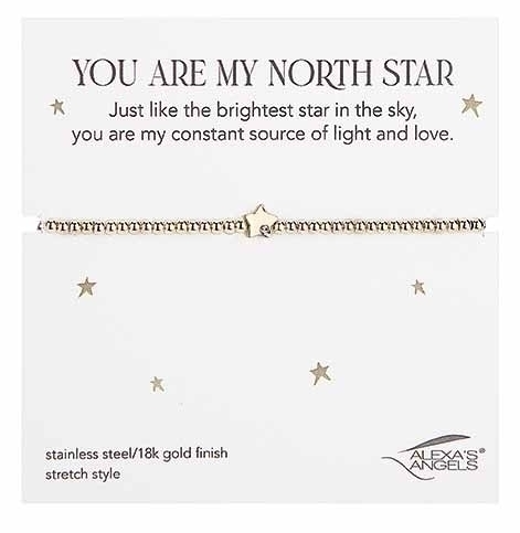 7"L STRETCH BRACELET HEART, STAR, CROSS