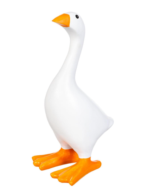 Gordy the Desktop Goose Hillside Pasture Table Décor, Resin Magnetic Key Holder, 8"H