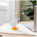 Gordy the Desktop Goose Hillside Pasture Table Décor, Resin Magnetic Key Holder, 8"H