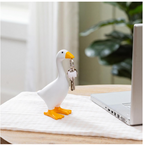 Gordy the Desktop Goose Hillside Pasture Table Décor, Resin Magnetic Key Holder, 8"H