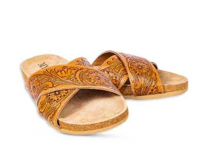 Myra Gracie Hand-Tooled Sandals