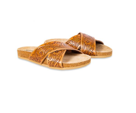 Myra Gracie Hand-Tooled Sandals