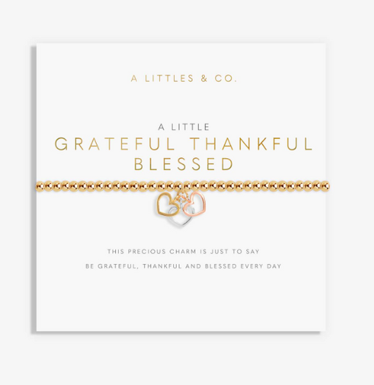 "A Little" Grateful Thankful Blessed Bracelet