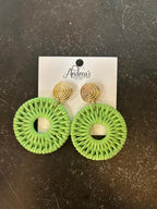 Woven Open Circle Earrings