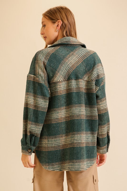Cozy Plaid Button Up Shacket