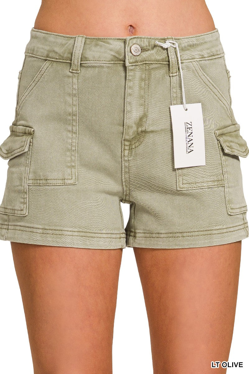 ZENANA Utility Pocket Short Pants