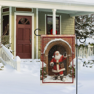 Greetings from Santa Garden Flag