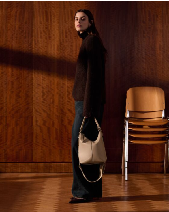 Hallie Satchel Bag Light Taupe