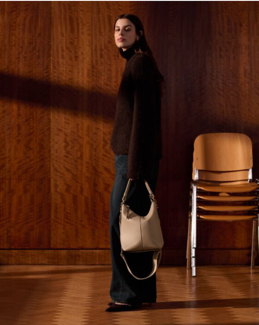 Hallie Satchel Bag Light Taupe