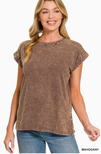 Halo Snow Washed Cuffed Short Sleeve Tee !