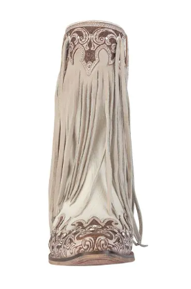 Hannah Canyon Fringed Hand-tooled Boots