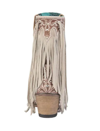 Hannah Canyon Fringed Hand-tooled Boots