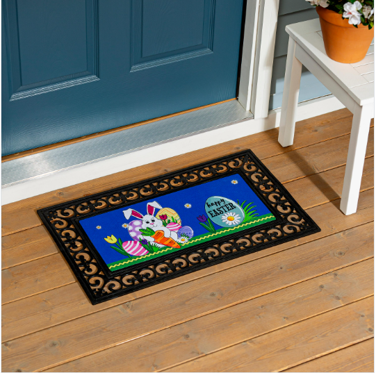 Happy Easter Bunny and Carrot Sassafras Switch Mat