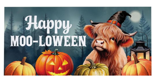 Haunted Highland Cow Sassafras Switch Mat