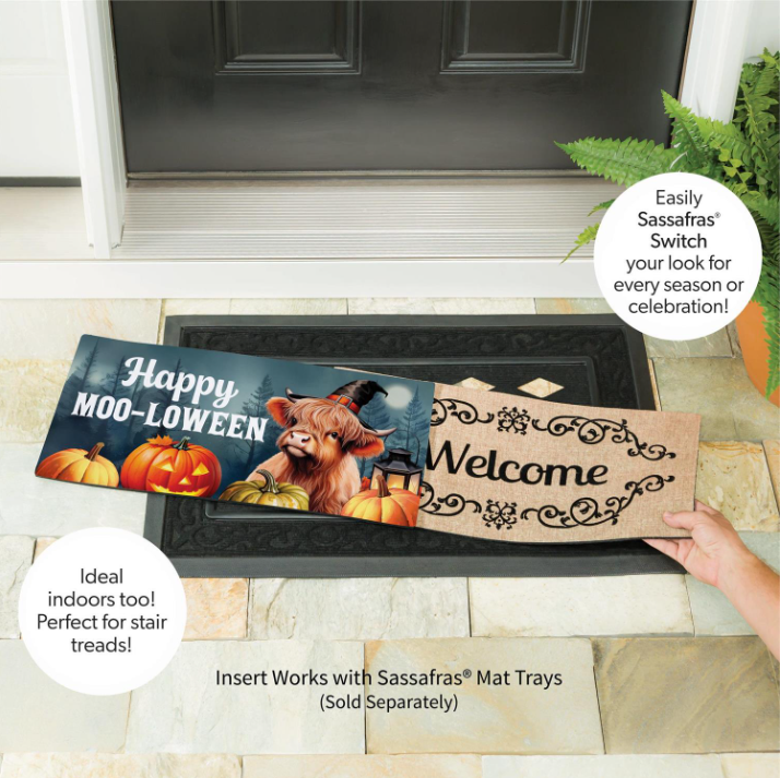 Haunted Highland Cow Sassafras Switch Mat