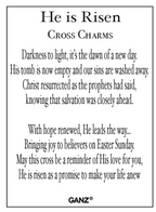 He is Risen Cross Charm