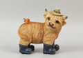 Resin Highland Cow Standing with Hat